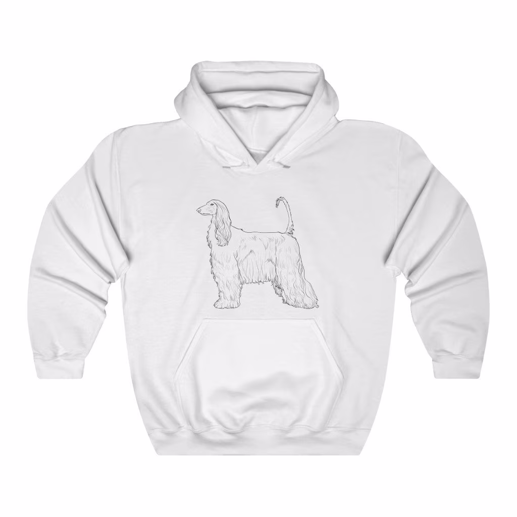 Afghan Hound Dog Unisex Heavy Blend Hooded Sweatshirt - I Love My Afghan Hound Cute Dog Clothes
