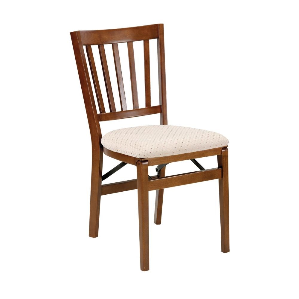 Stakmore Set of 2 Mission/Shaker Polyester/Polyester Blend Upholstered Dining Side Chair (Wood Frame) in Brown | 0550.6H842