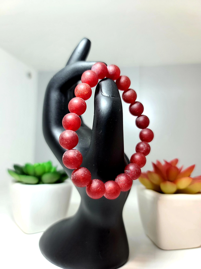 Dark Purple Jade Beaded Bracelet