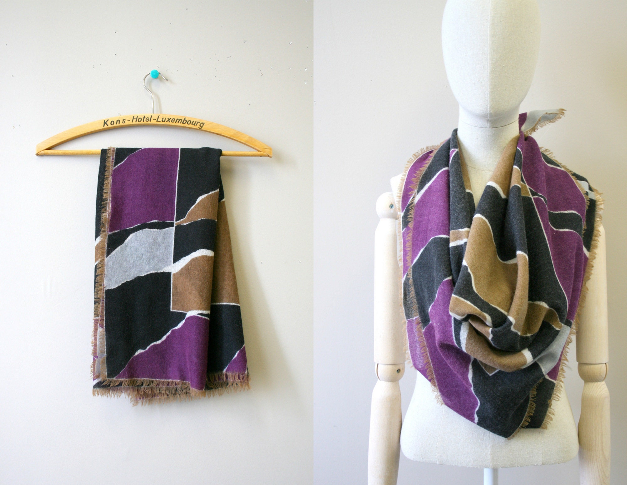 1980S Wool Blend Scarf