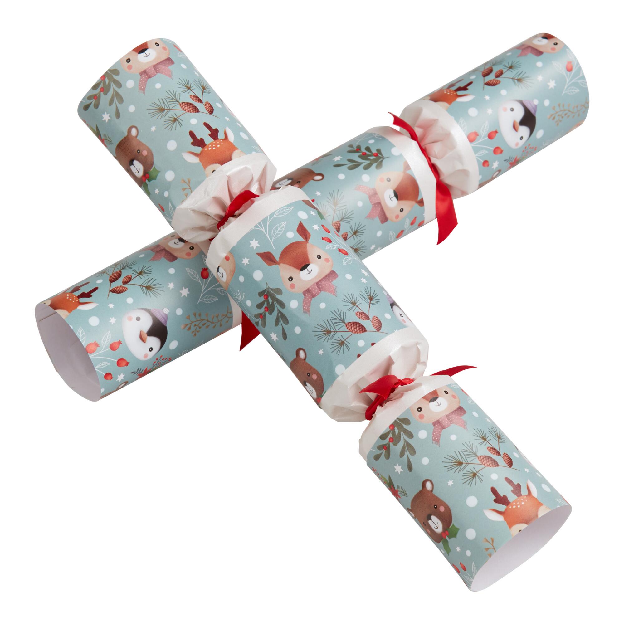 Seasonal Characters with Racing Reindeer Crackers 6 Count: Multi - Paper by World Market