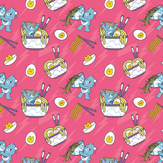 Care Bears Cotton Fabric By The Yard - Sweet & Savory Ramen Life Pink Camelot 44010705-2