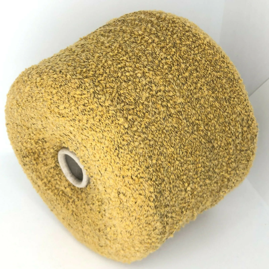 Mustard Boucle Wool Blend Yarn On Cone Per 3.5Oz/100G Craft Knitting Crochet
