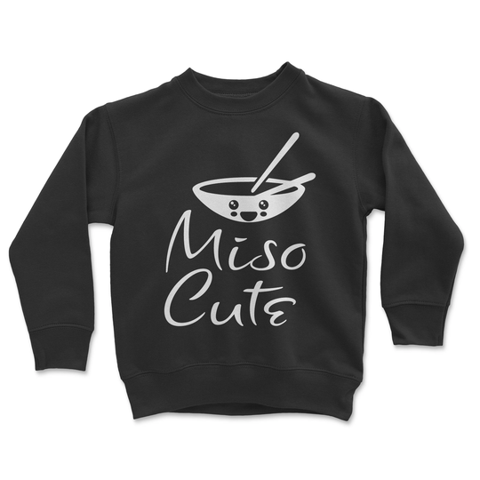 Miso Cute Baby Gift Idea Adorable Growing Up Strong Eating Good Foodie Munchies Souper Veggies Noodles Chopsticks Toddler Sweatshirt