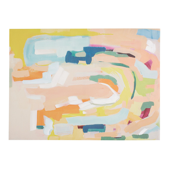 Pastel Abstract by Britt Bass Turner Canvas Wall Art: Multi - Wood - Large by World Market