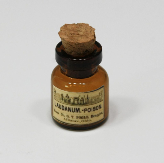Dollhouse Miniature Glass Bottle Of Vintage Faux Laudanum