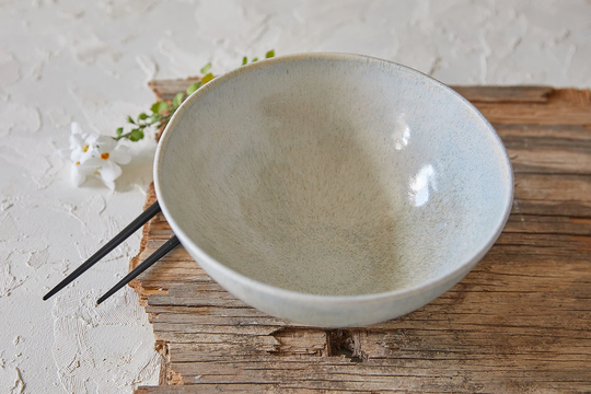 Pottery Ramen Bowl, Salad Ceramic Serving Modern Japanese Nesting Asian Stoney Noodles Pho Bowl