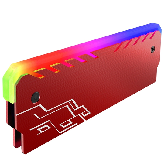 Jonsbo NC-1 Colorful RGB Light Memory RAM Cooler Heat Sink Radiator for Computer - red