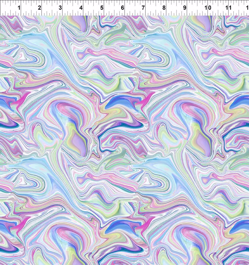 Unicorns Tie Dye Abstract Pink & Purple Blender Fabric By The Yard From in The Beginning Fabrics/Yardage Fat Quarters Available