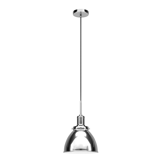 Nickel and Metal Dome Iris Pendant Lamp: Black by World Market