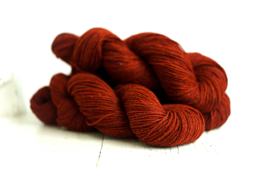 Burnt Brick Color Wool Blend - 80% 20 Po Weaving Yarn Handknitting Socks 100G/233M Needlepoint