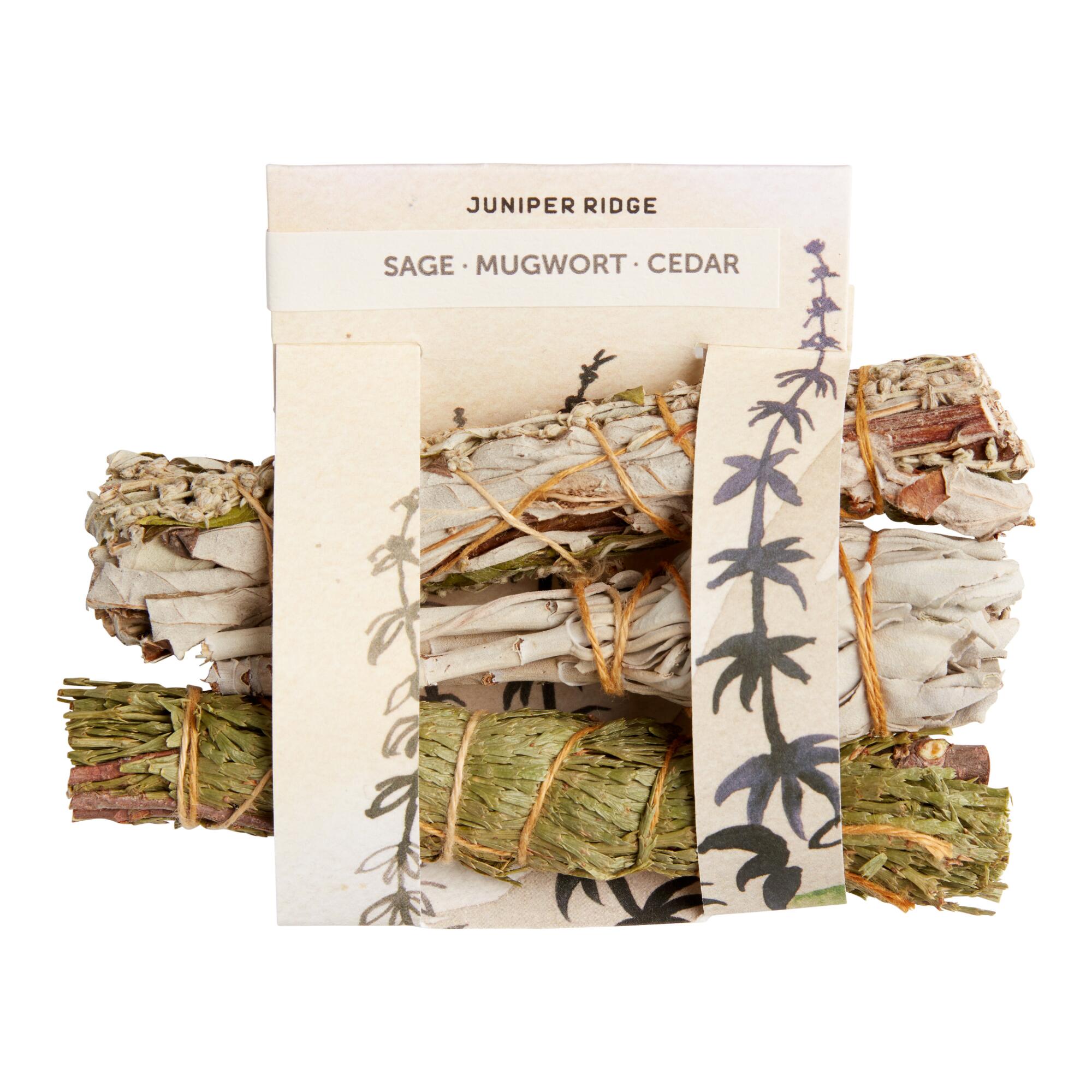 Juniper Ridge Cedar, Sage and Mugwort Bundles 3 Pack by World Market