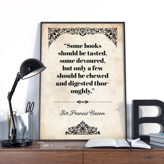 Francis Bacon, 1St Viscount St Alban Quote, Bacon Poster, Print, Art, Gift For Writers