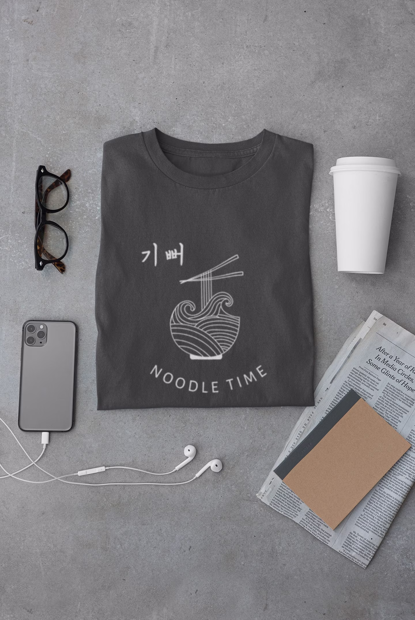 Ramen Noodle T-Shirt/ Korean T Shirt/ Gifts/ Noodles/ Happy