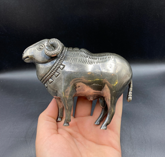 Antique Mughal Solid Silver Ram From Rajasthan India 19Th Century Decorative Handmade A Home Decor Gift Item