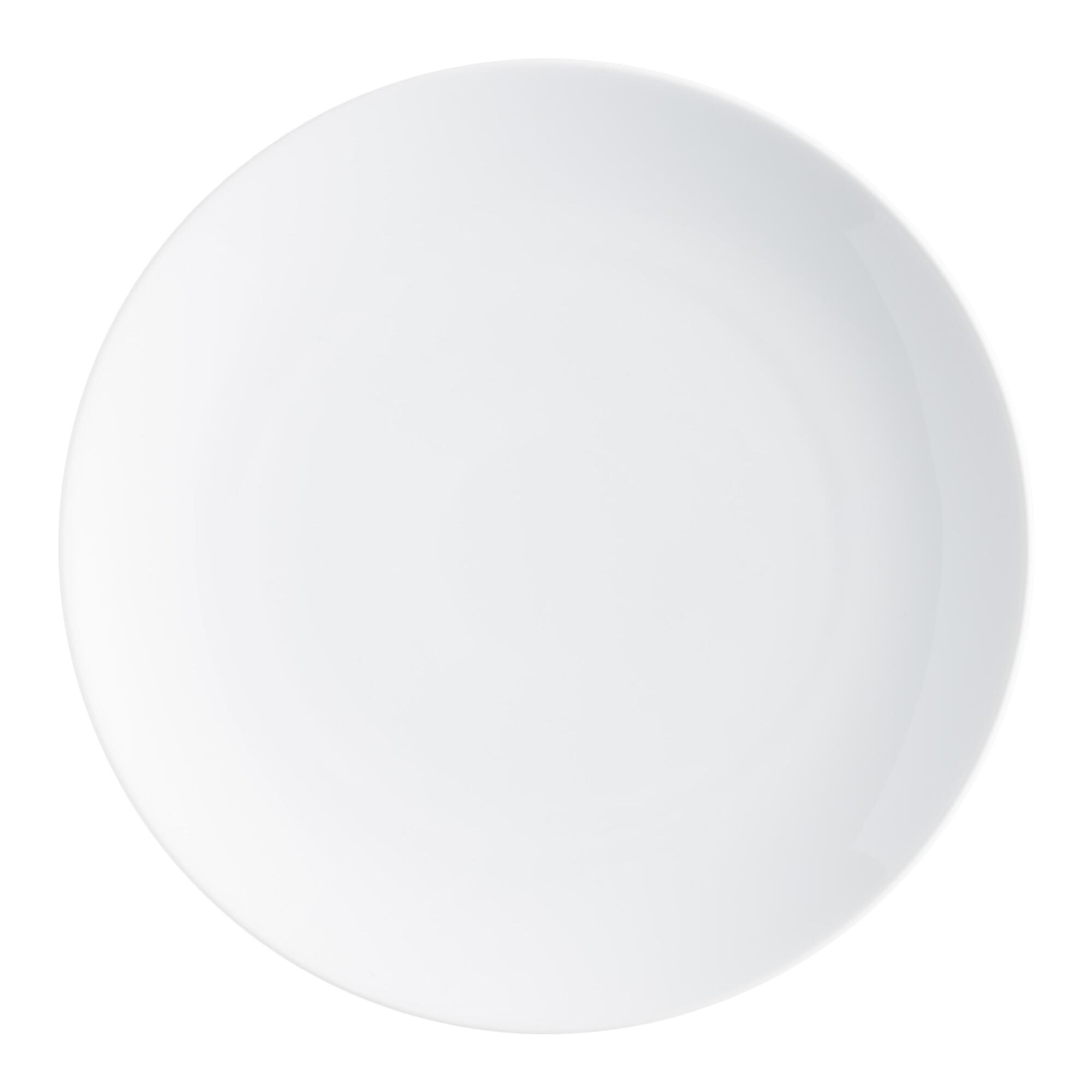 White Porcelain Coupe Dinner Plates Set Of 4 by World Market