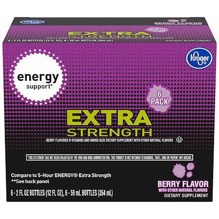 Kroger Extra Strength Berry Flavored Energy Support - 2.0 fl oz