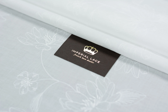 100% Cotton Fabric, Snow White Cotton Premium Fabric By The Yard, Blend Embroidered Fabric B00487
