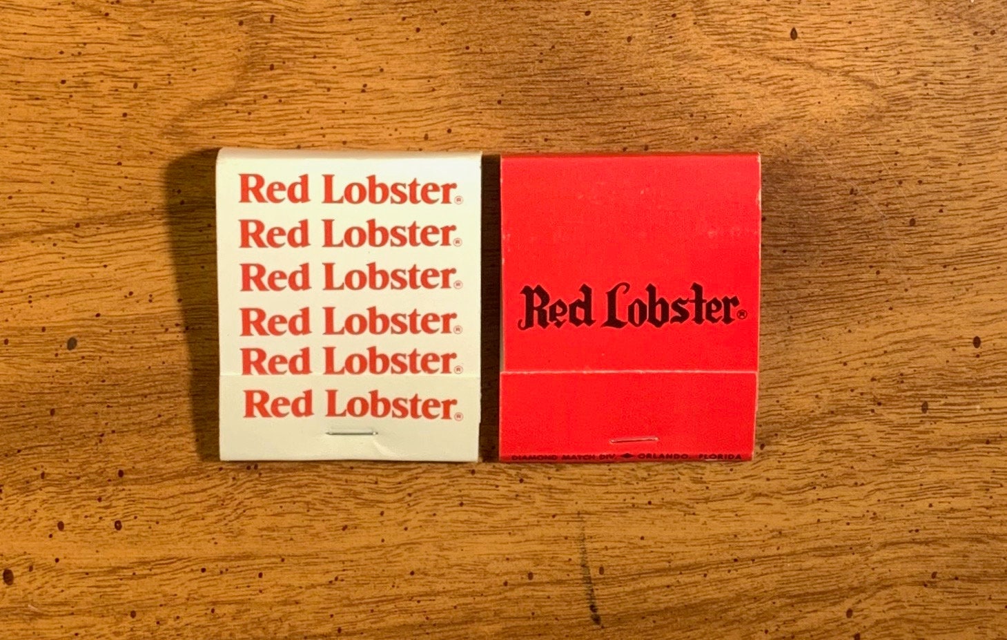 Vintage Matchbooks, Red Lobster, Seafood Restaurant, Lot Of 2, with All Match Sticks, Free Ship in Usa