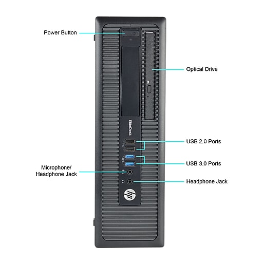 HP 800 G1 Small Form Factor Refurbished Desktop Computer, Intel Core i5 Processor, 8GB Memory, 500GB HDD