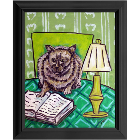 Burmese Cat Art 11x14 Ready To Hang Framed Artwork Print