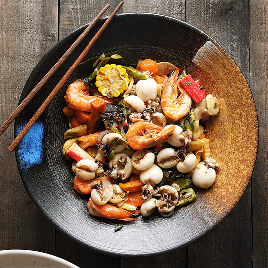 Japanese Vintage Large Ceramic Ramen Soup Salad Bowl | Oriental Decor Kitchen Decoration Kitchenware Housewarming Gifts