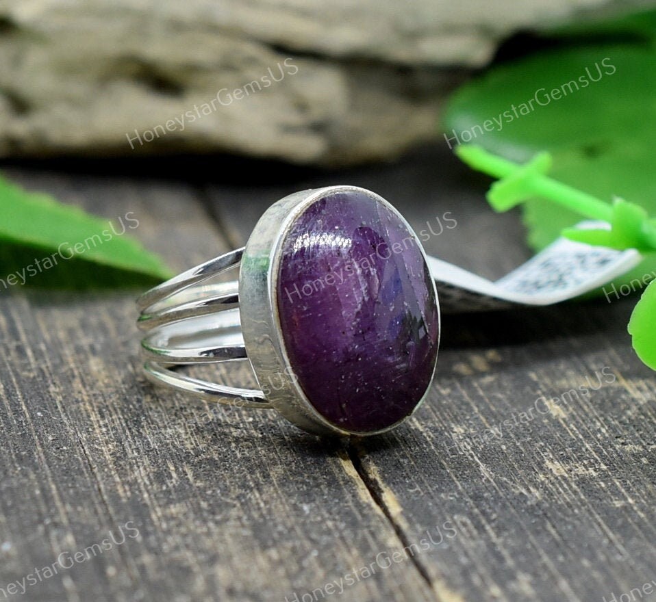 Star Ruby Ring 6 Us Silver Ring, Handmade Statement Mothers Daygifts, Rings For Women, Costume Jewelry #ja 17 Body