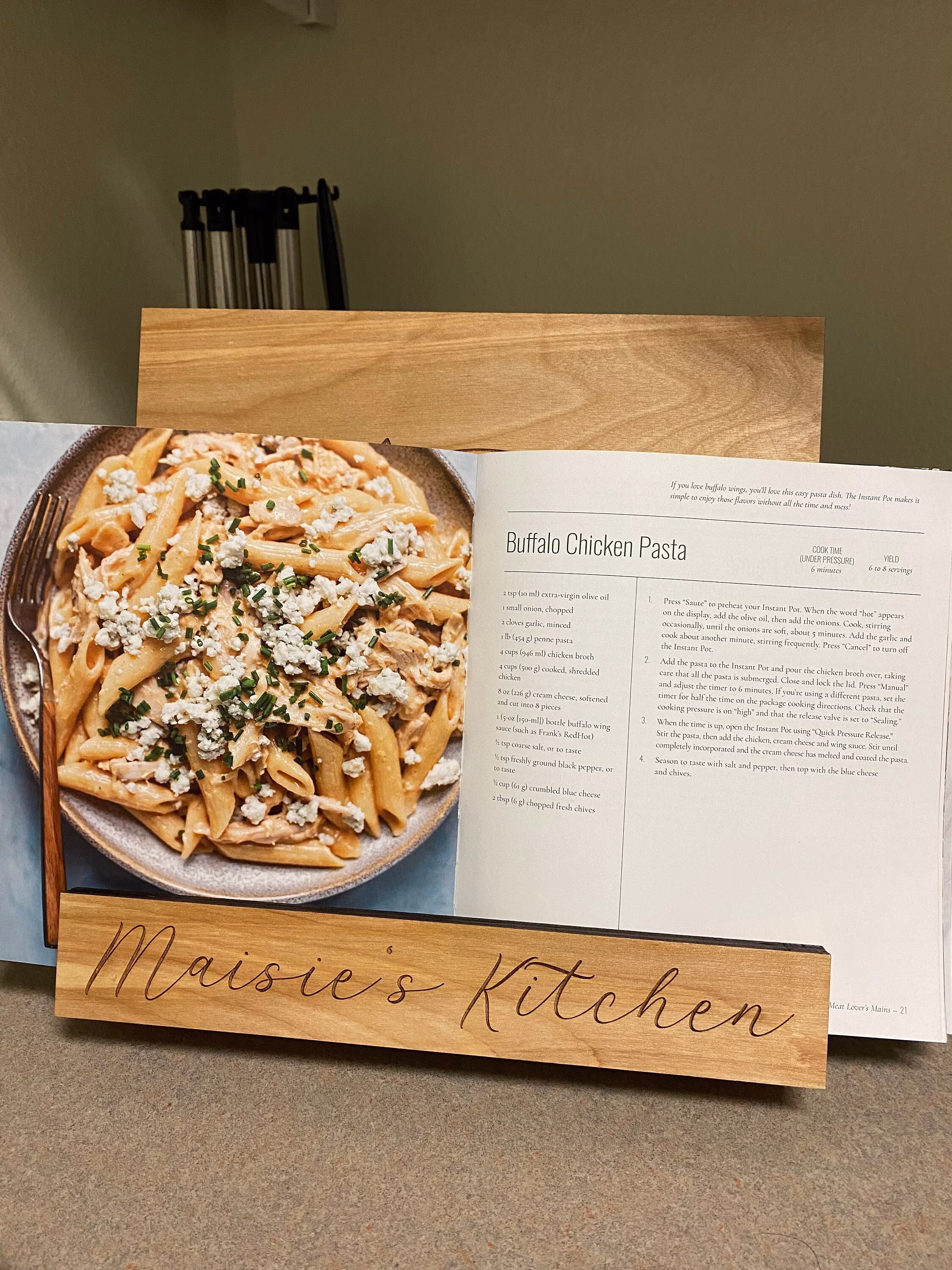 Recipe Book Holder/ Wooden Kitchen Stand/ Cook Book Holder/ Housewarming Gifts