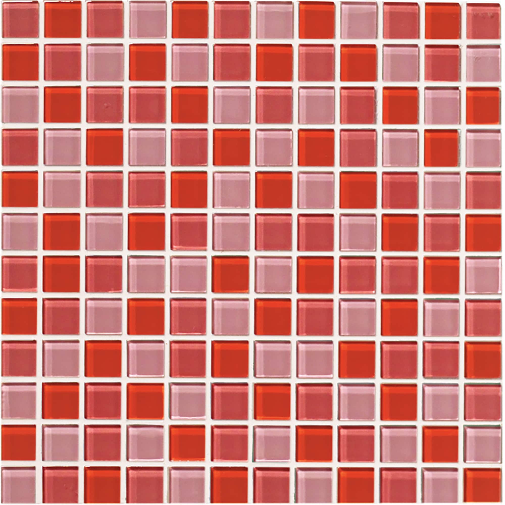 Crossville High Fidelity Pink/Rose/Sunset 4x4 Swatch 1x1 Mosaic Blend | 1X1LW.GB10