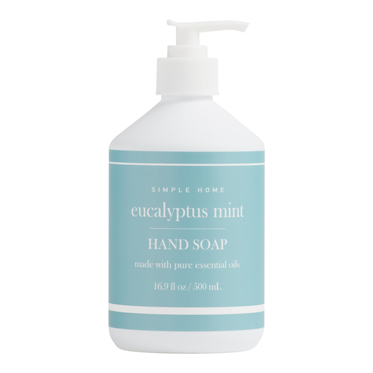 Simple Home Eucalyptus Mint Essential Oil Hand Soap: White - Plastic by World Market