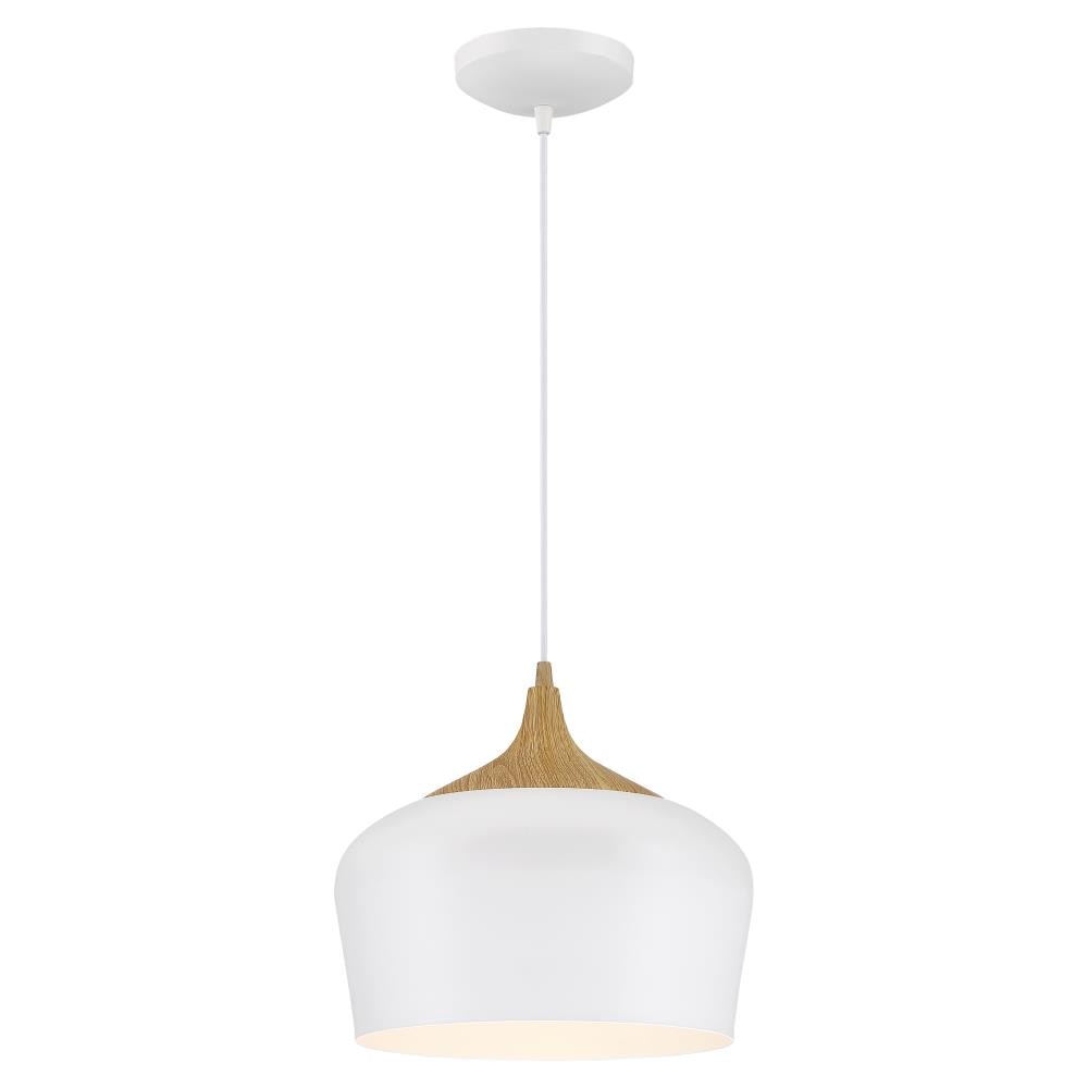 Access Lighting Blend White Modern/Contemporary Geometric LED Medium (10-22-in) Pendant Light | 52057LEDDLP-WH/WGN