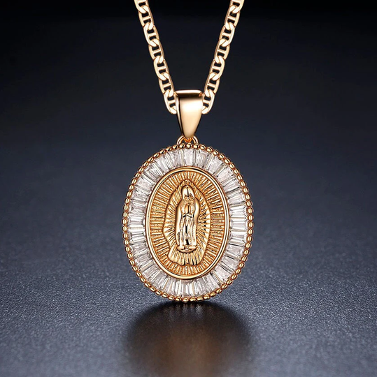 18K Gold Plated Mother Mary Necklace