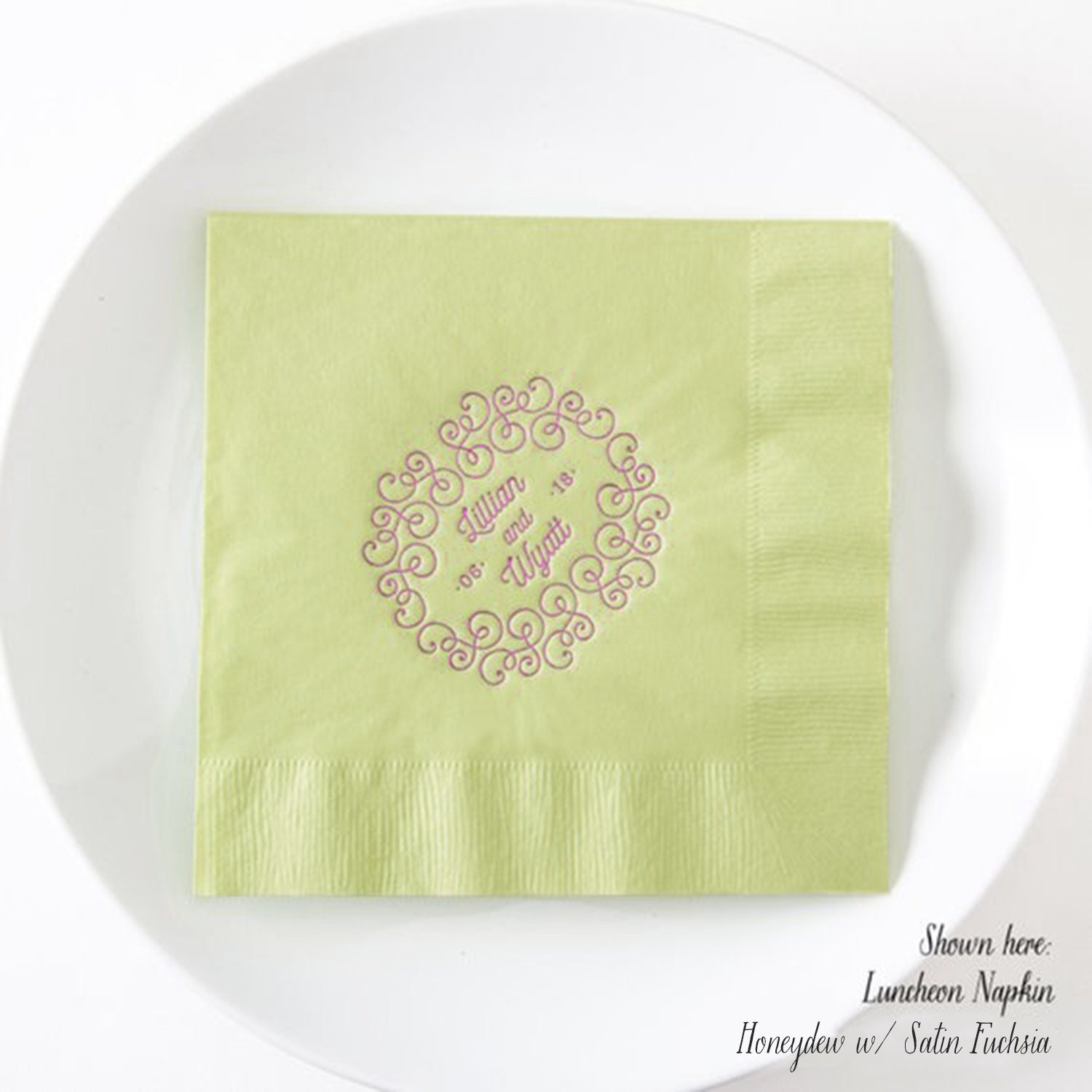 Swirling Soire Luncheon Napkins - Wedding Napkin, Decor, Party Custom Personalized Bridal Shower Decoration