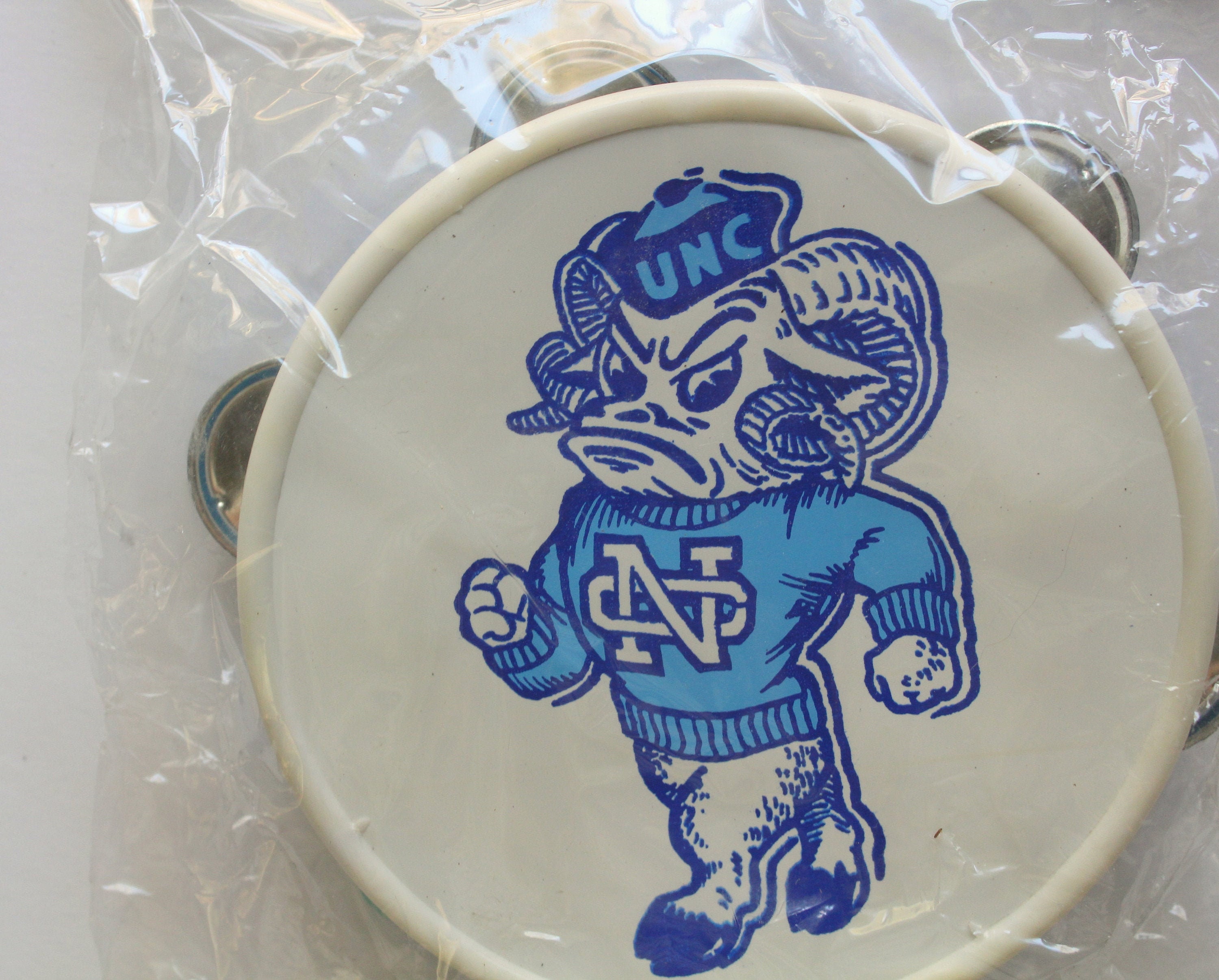 Vintage Unc Tarheels Tambourine Toy Instrument 1970S