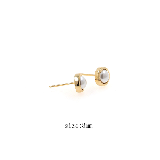 18K Gold Filled White Zircon Stud Earrings, Dainty Ladies Small Hoops Earrings, Gifts For Women, Jewelry Supplies