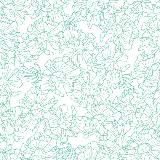 Teal Linear Floral Blender Cotton Fabric Matilijia Poppy Desiree's Designs Qt Fabrics 28703Z Fq Fat Quarter Eighth Half Bty Pastel Flowers