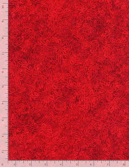 Meadow Mini Leaf Blender Red Timeless Treasures 44 Inches Wide Cotton Quilting Fabric Tt-C8500-Red-Meadow