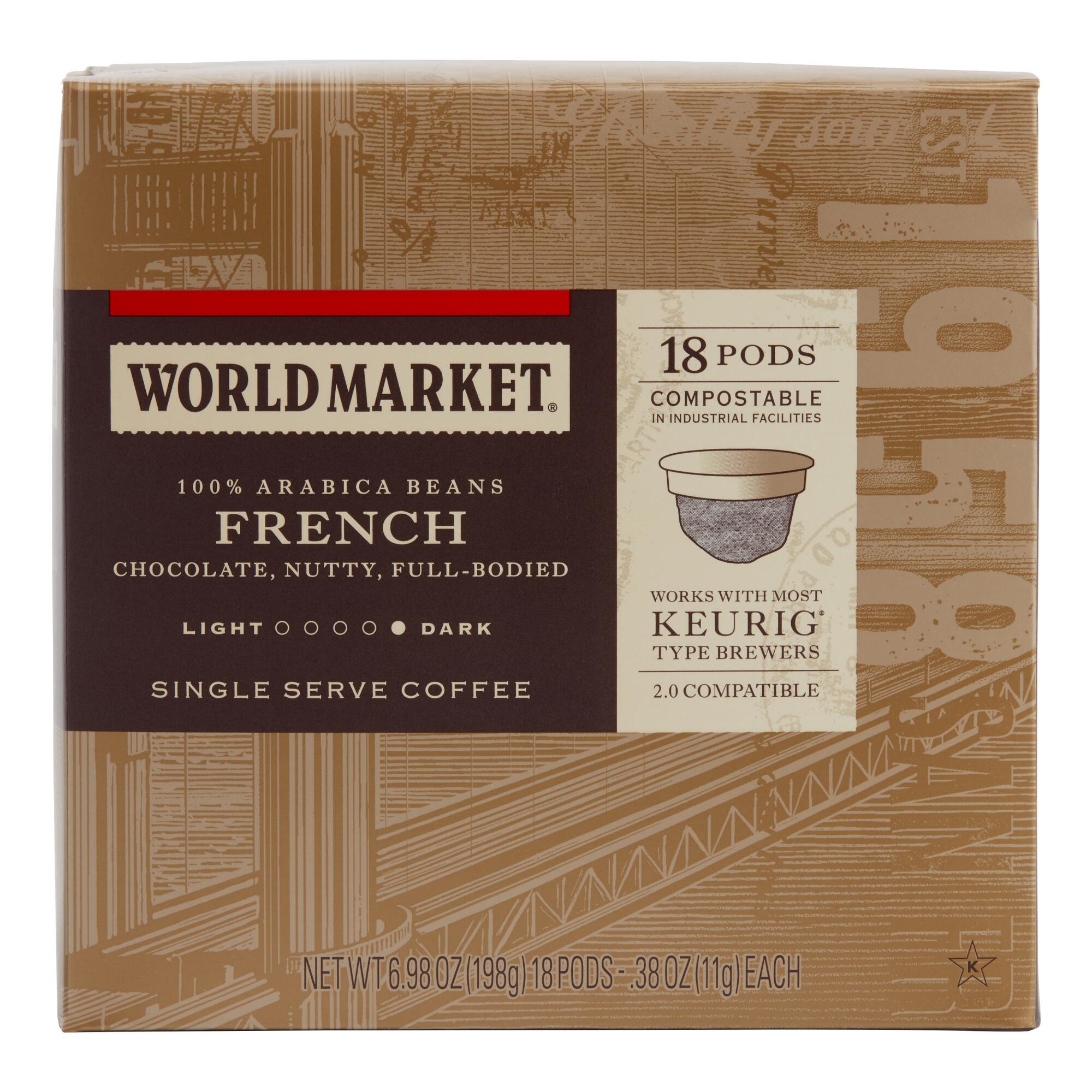 World Market French Roast Coffee Pods 18 Count by World Market