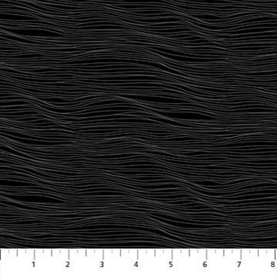 Elements Water Black Blender Figo Fabric