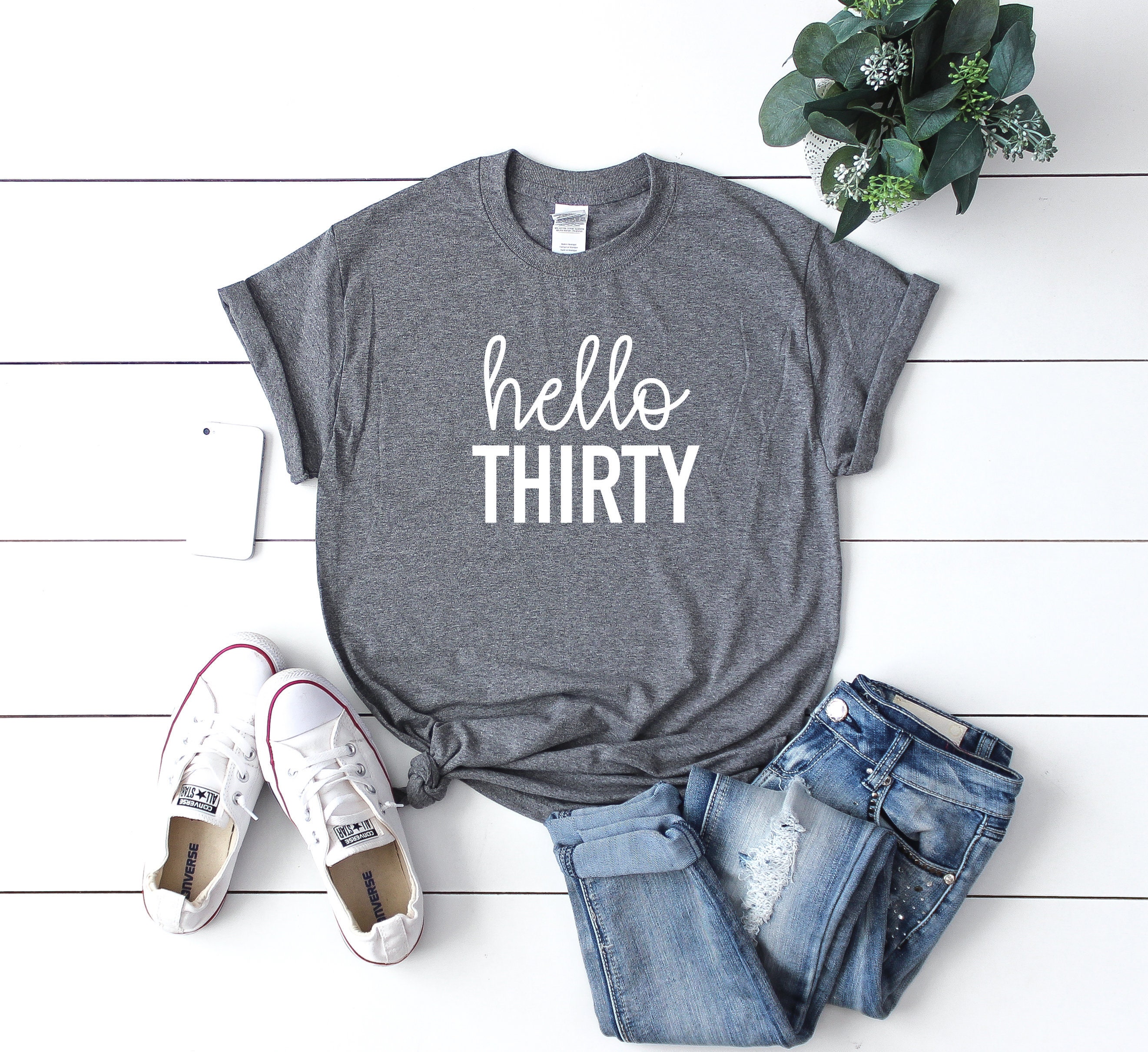 Hello Thirty Shirt - 30Th Bday Shirt Womens Birthday Gift Party