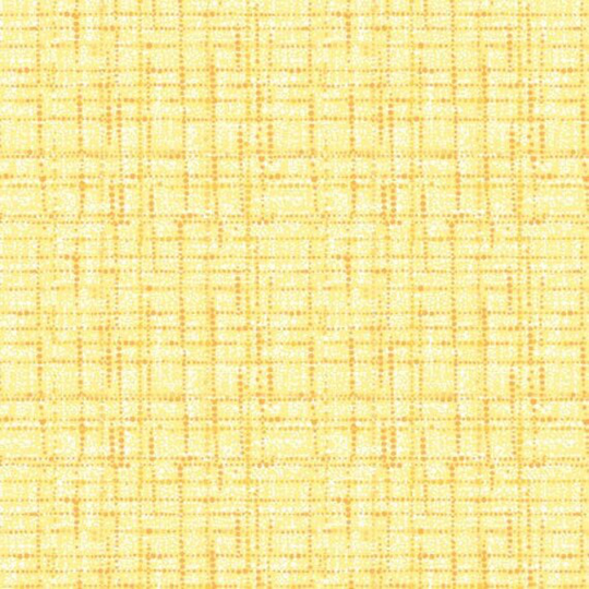 Coco ~ Lemon Textured Grid Blender Cotton Fabric, Michael Miller 100% Yellow Lemon Fabric