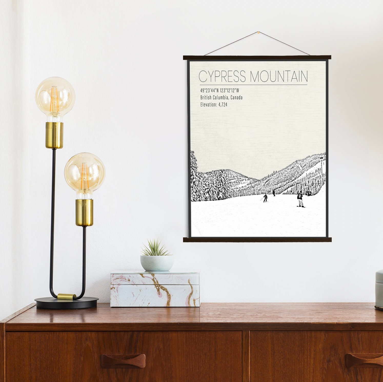 Cypress Mountain Canada Ski Resort Print | Hanging Canvas Of Printed Marketplace