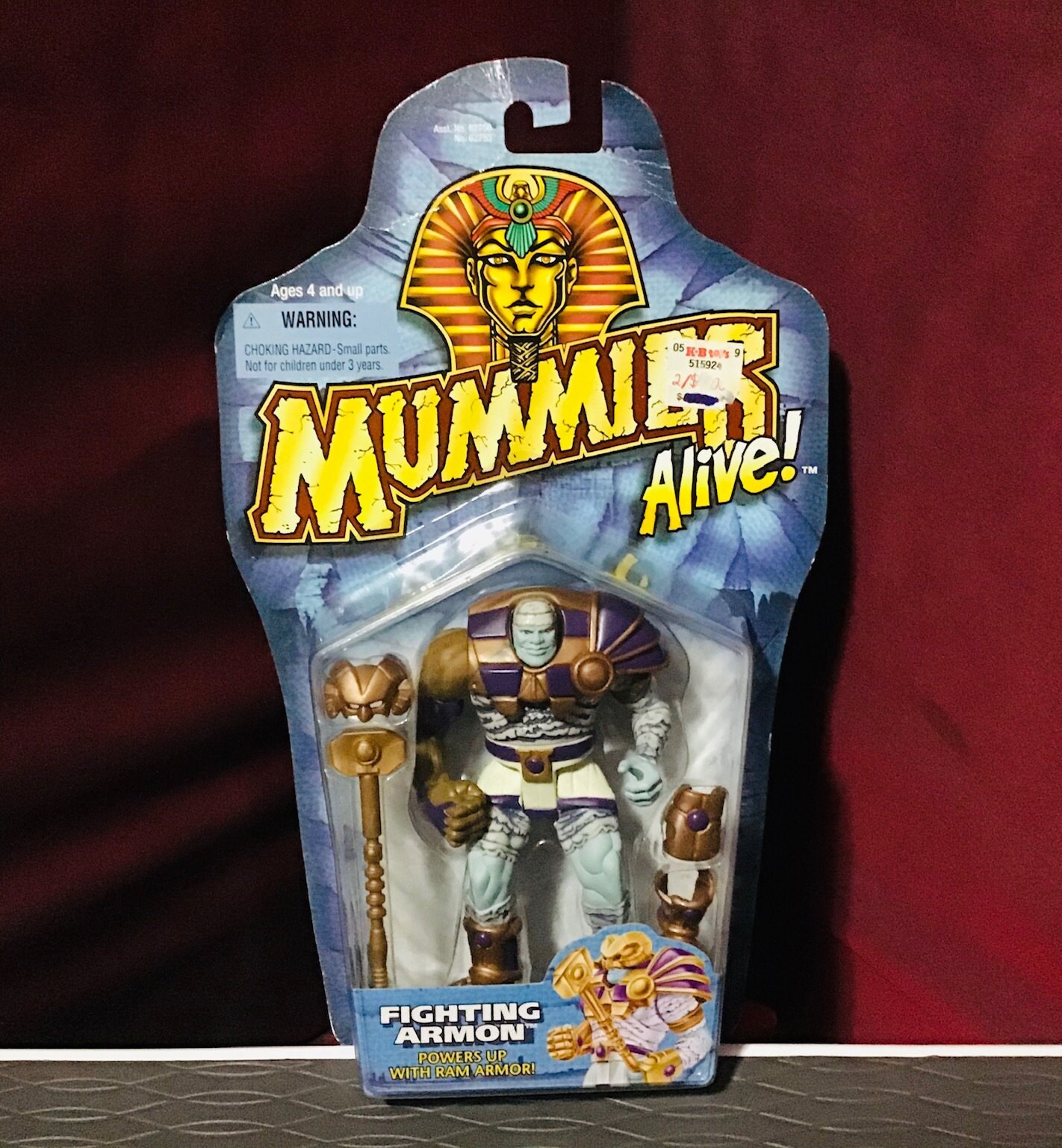 Kenner Mummies Alive Fighting Armon Powers Up With Ram Armor Figure 1997
