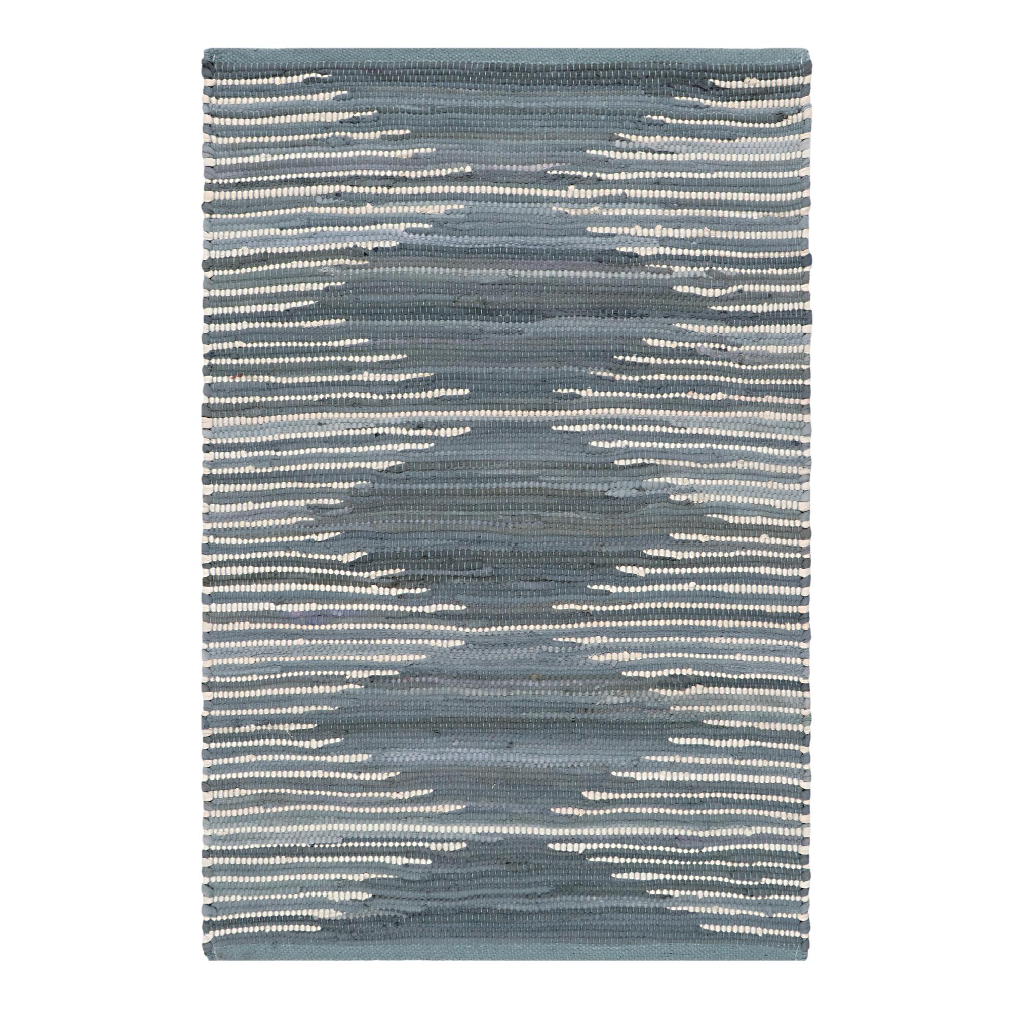 Blue Diamond Chindi Area Rug - Cotton - 2' x 3' by World Market