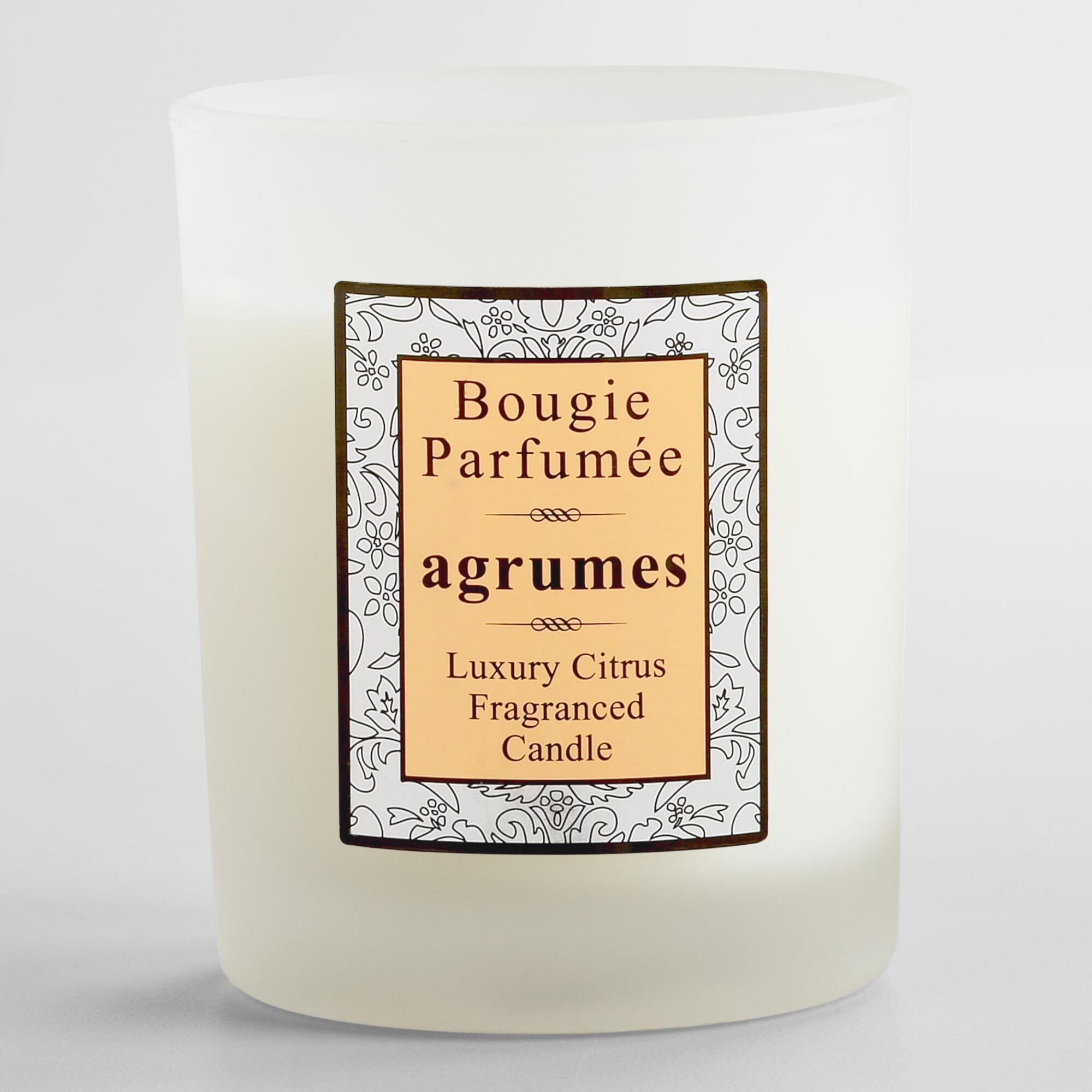 Citrus Bougie Parfumee Scented Candle: White - Wax by World Market