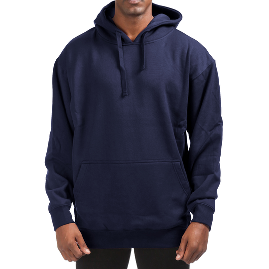 Men's Cotton-Blend Fleece Pullover Hoodie with Pocket (Big & Tall Sizes Available) - Navy, 4X-Large - 4X-Large navy blue