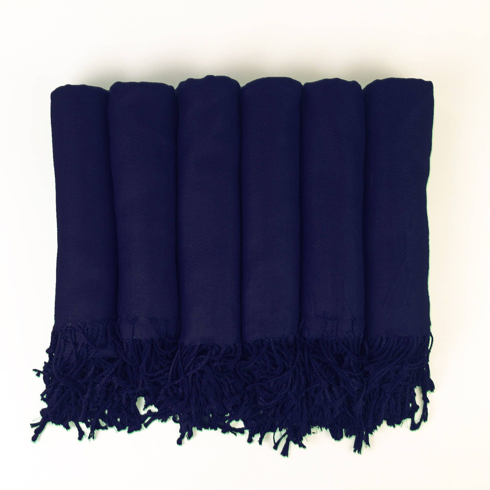 Pashmina Shawl Navy Blue Bridesmaid Gift, Wedding Favor, Bridal Party Gift - Monogrammable