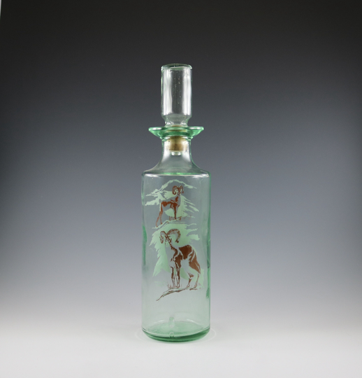 Vintage Ram/Sheep Old Fitzgerald Prime Wildlife Decanter Bottle With Stopper