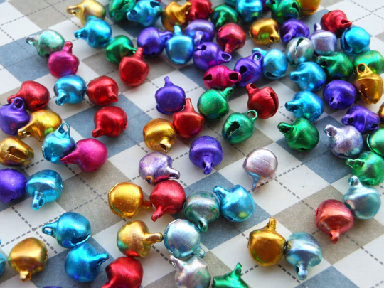 200Pcs 8mm Asorted Color Mini Bells, Pet Bells, Dog Bells, Christmas Bells, Pendant Bells, Diy Bell, Jingle Bell