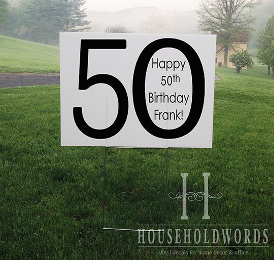 Custom Birthday Yard Sign, Corrugated Signs, Stake, 24 X 18, Party Surprise Party Marker